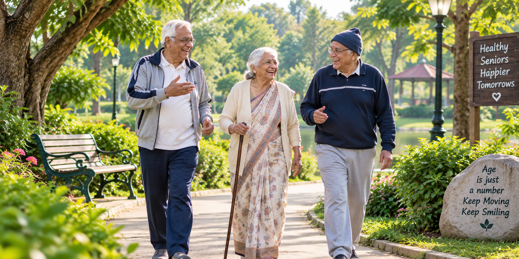 Senior citizens enjoying life